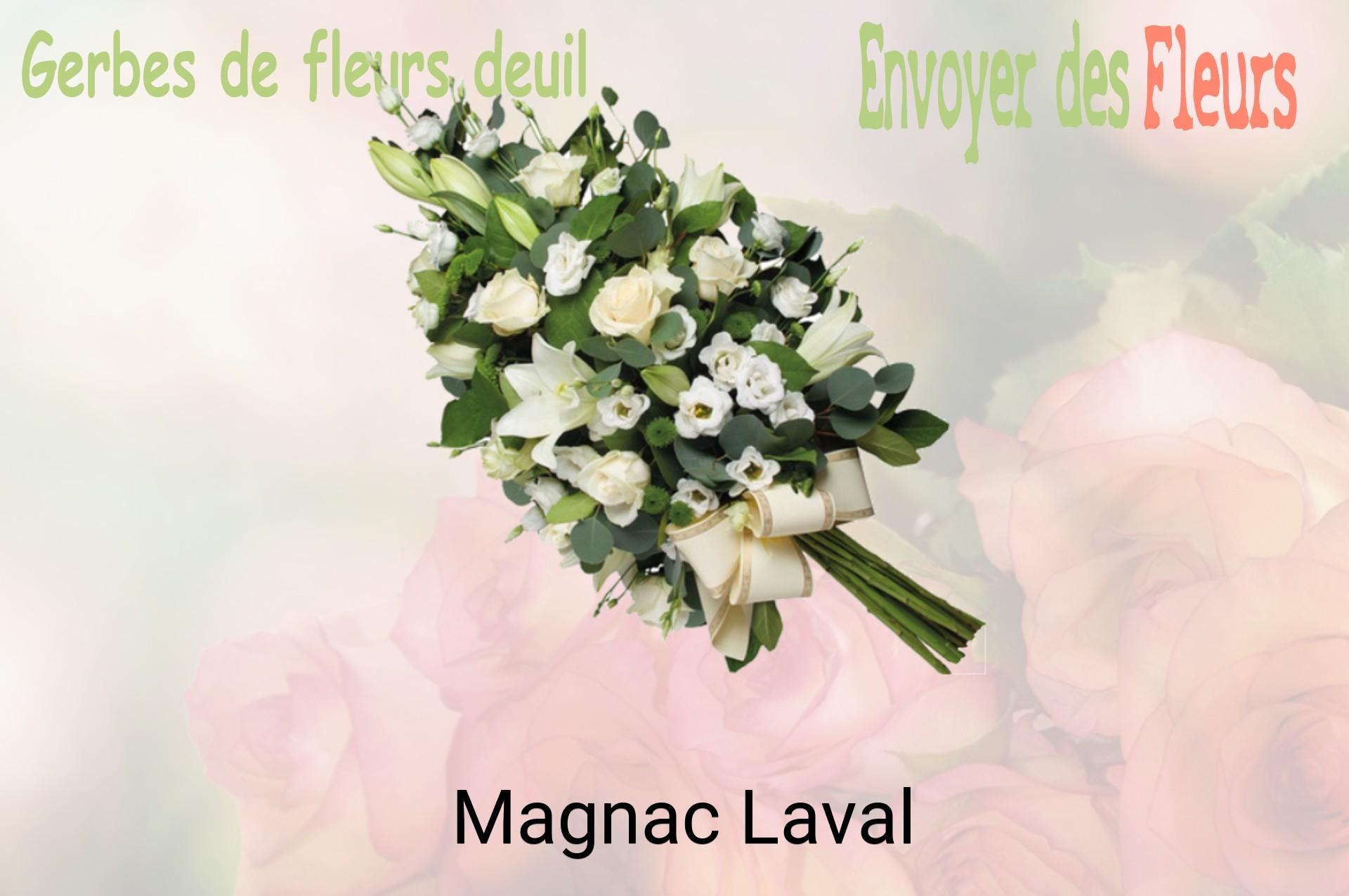 Gerbe de fleurs de deuil livrée à Magnac-Laval